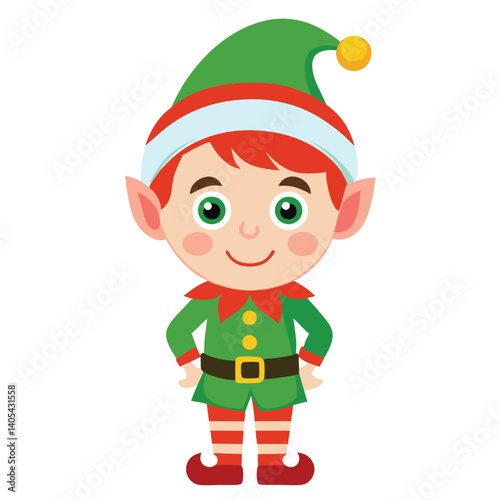 Christmas elves clipart on white background