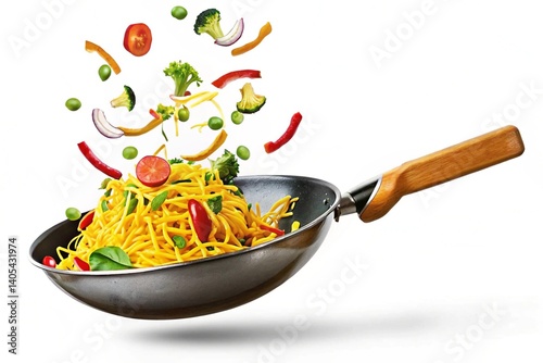 frying pan with vegetables