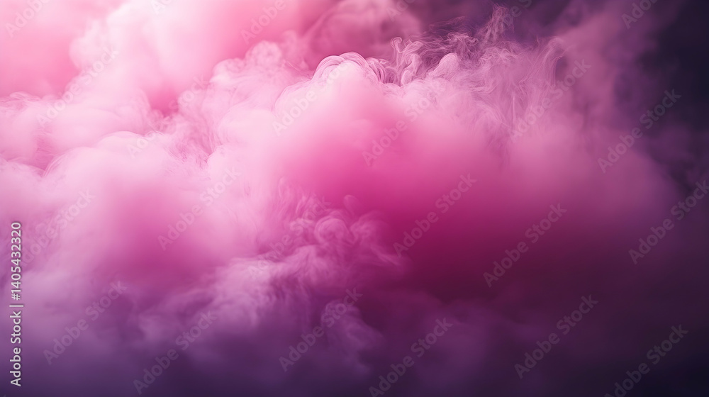 Fototapeta premium Soft pink clouds swirling in a dreamy atmosphere, creating a serene backdrop for artistic projects