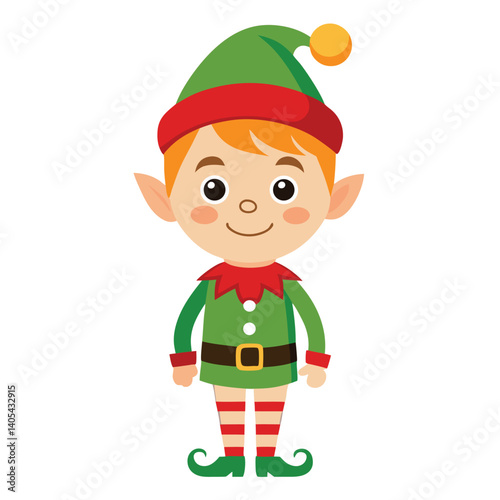 Christmas elves clipart on white background
