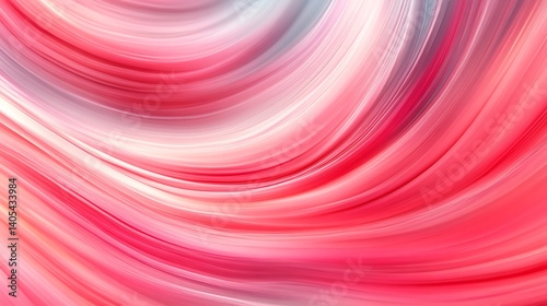 Abstract pink and white flowing curves.