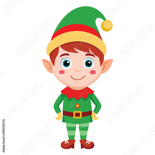 Christmas elves clipart on white background