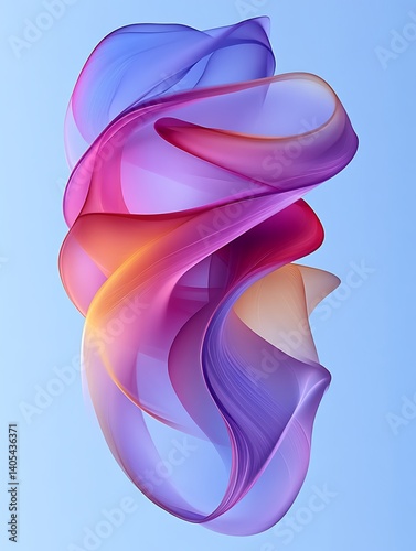 Abstract swirling colorful shapes.