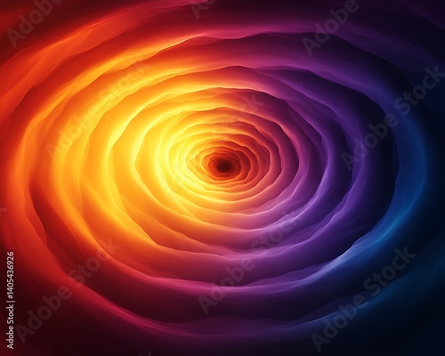 Abstract swirling colorful tunnel.