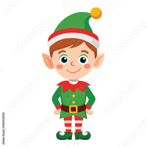 Christmas elves clipart on white background