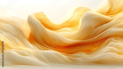 Abstract swirling cream and gold fabric.