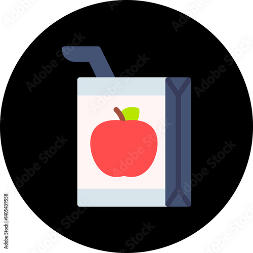 Apple Juice single vector illustration icon