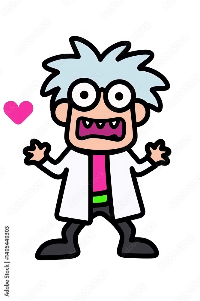 A scary and colorful Halloween kawaii style mad science A scary and colorful Halloween kawaii style mad science