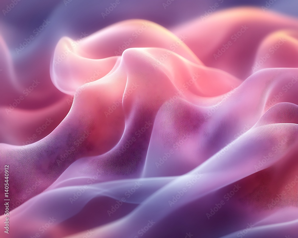 Obraz premium Abstract pink and purple fabric waves.