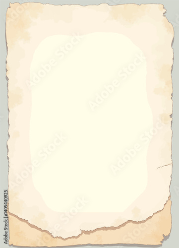 Aged parchment paper with torn edges and vintage texture