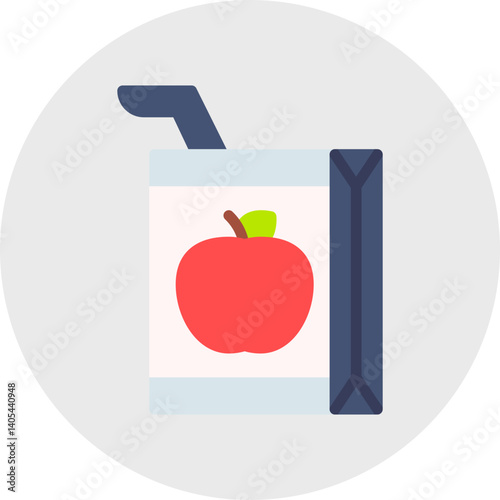 Apple Juice single vector illustration icon