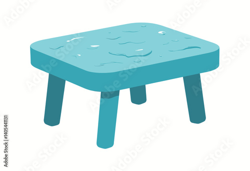 Aqua Stool with Water Droplets