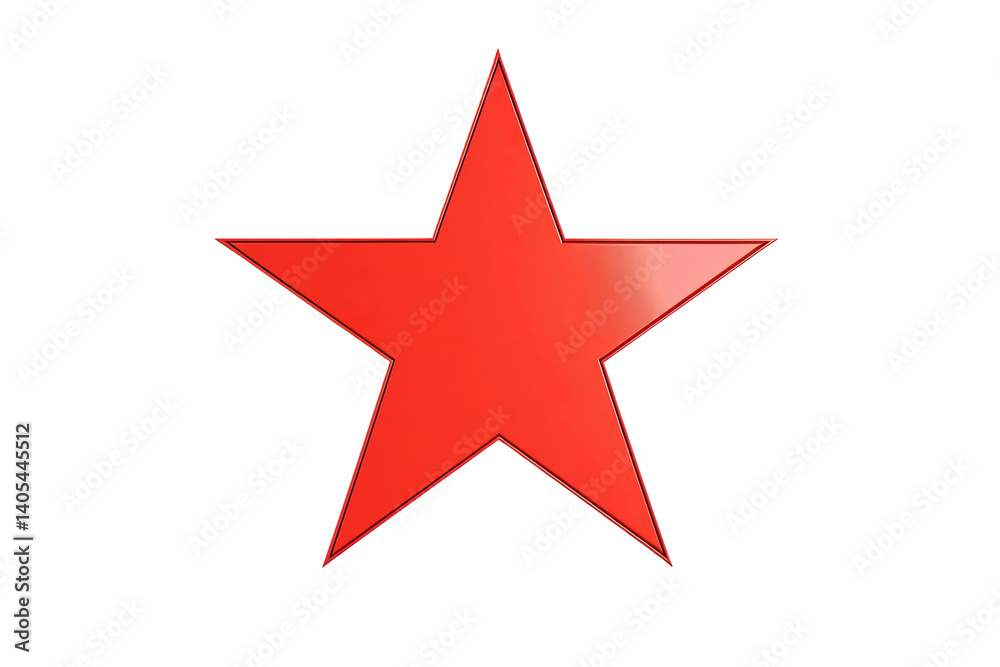 Obraz premium A red star stands out on a transparent background, creating a striking contrast with its five points