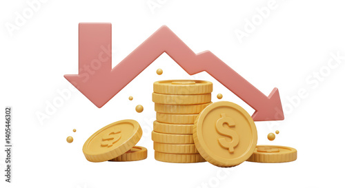 Φωτογραφία Isolated money decreasing