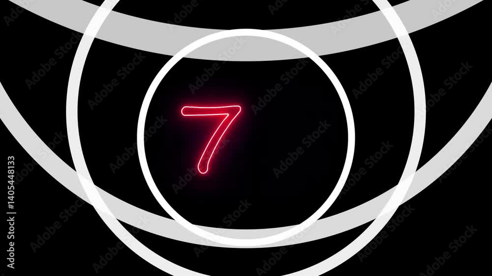 Circle picture frame counting number and countdown timer loop out  , 0 to 10 percent, countdown 