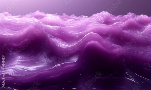 Abstract purple waves, digital art.