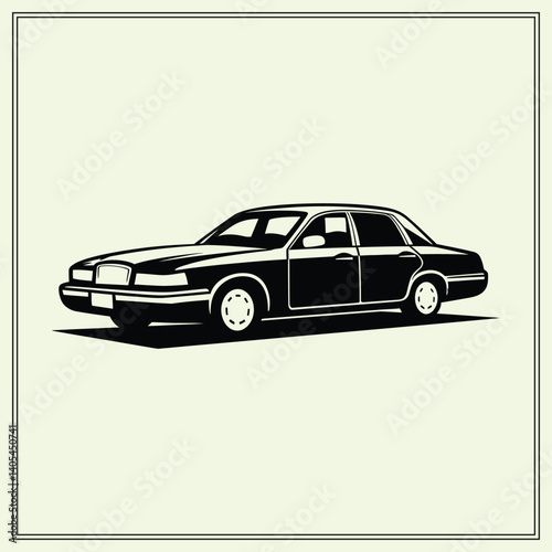Silhouette of Taxi, City