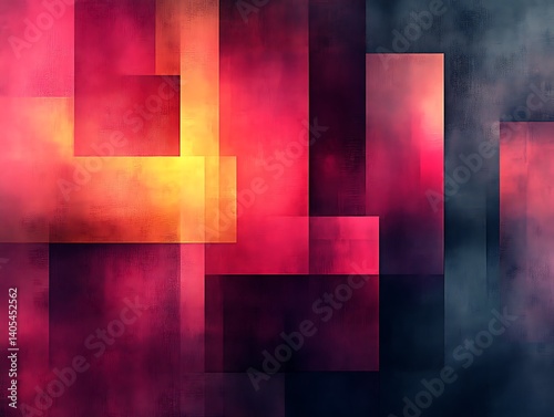 Abstract red and dark geometric shapes background.