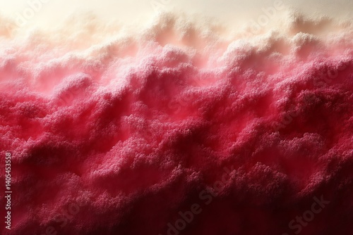 Abstract pink and red cloud landscape.