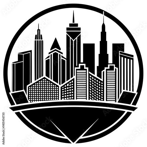 Dynamic Las Vegas City Skyline Vector - Illuminate Your Design Projects on a white background