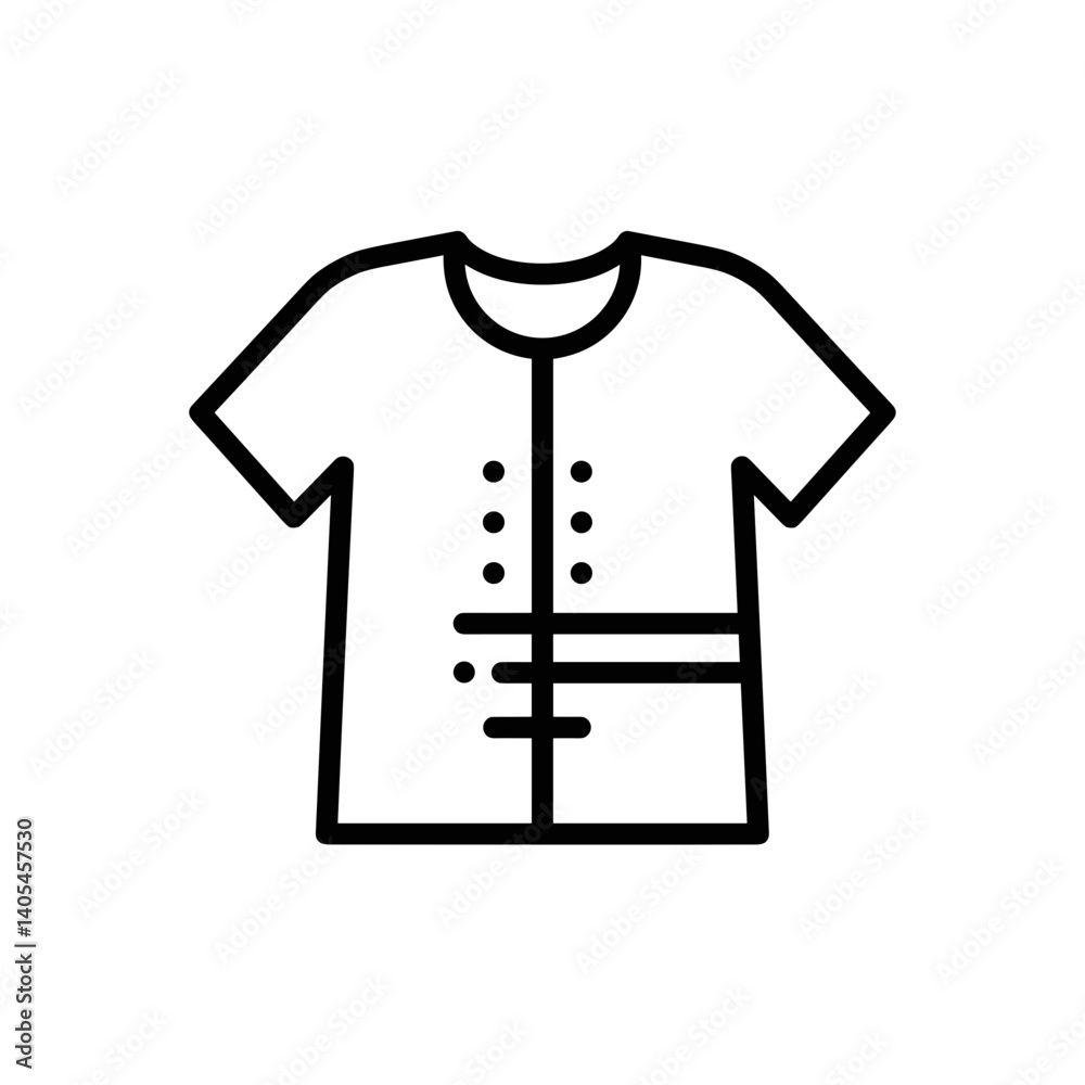 Iconic medical shirt design in line art style Iconic medical shirt design in line art style