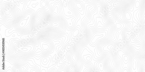 White topography topology vector white background fresh contour map texture. white seamless pattern Abstract background with a wave Topography and geography map grid abstract backdrop.