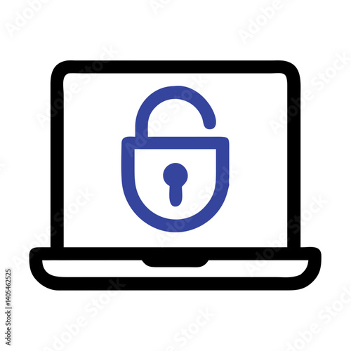 Software Update with Lock Icon Representing Secure System Upgrade and Protected Installation