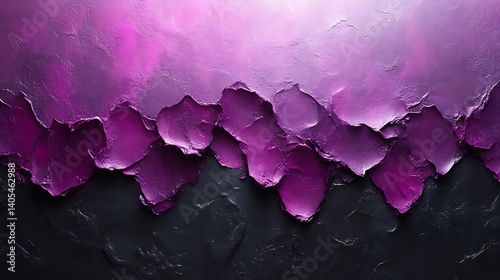 Abstract purple and black impasto painting.