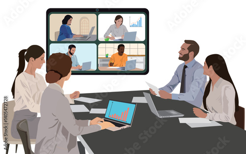 Online video conferencing, online video conferencing with colleagues