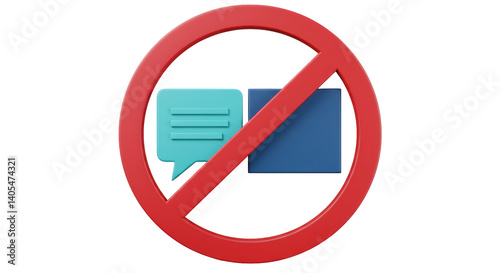 Free Download Isolated No Chatting Sign - GFXLoad