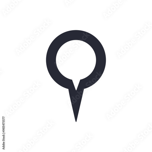 Black location pin icon. Map pointer marker. Destination and location symbol
