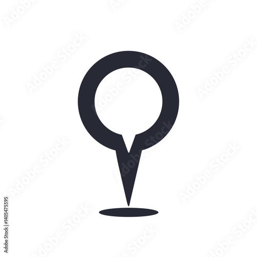 Black location pin icon. Map pointer marker. Destination and location symbol
