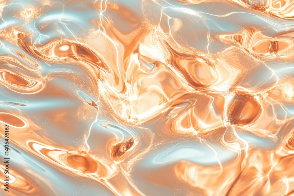 Obraz premium Oil Film Creates Mesmerizing Patterns on Shallow Water Near the Shore in Bright Sunlight