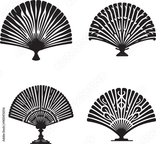 Handheld Fan Silhouette Collection