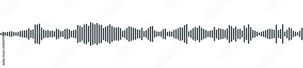 seamless sound waveform pattern for radio podcasts, music player, video editor, voise message in social media chats, voice assistant, recorder. vector illustration
