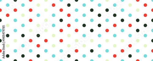 Obraz na płótnie Small polka dot seamless pattern background. color and white dot texture. vector illustration w salonie