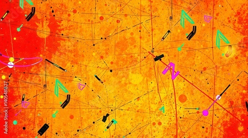 Abstract Brutal grunge style texture, powerful aesthetics, noise and grittiness, deep harmony of chaos