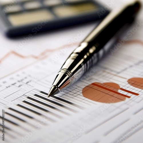Analyzing business trends financial reports office data analysis professional environment close-up view insights