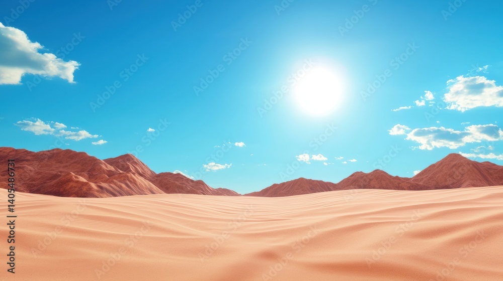 Scenery A panoramic view of a sun drenched desert, showcasing vast and peaceful landscapes. Scenery A panoramic view of a sun drenched desert, showcasing vast and peaceful landscapes.