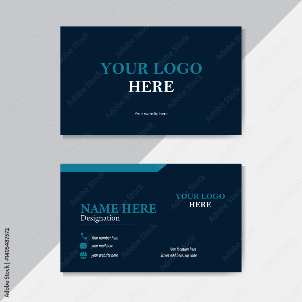 corporate modern and Creative business card design template with black and teal color.
corporate modern and Creative business card design template with black and teal color.
