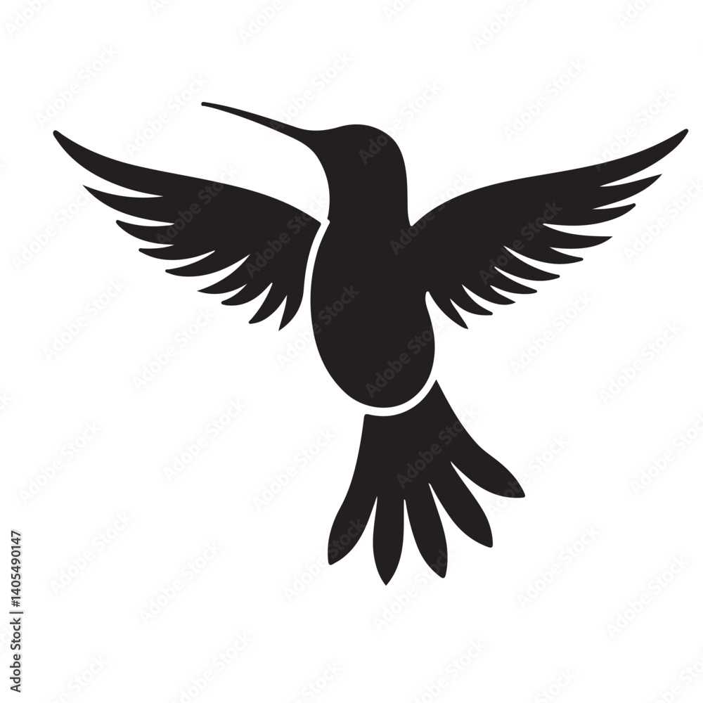 Fototapeta premium Bird silhouette illustration design