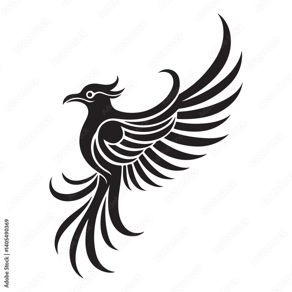 Obraz premium Bird silhouette illustration design