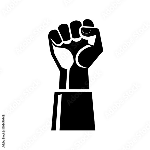 Vector of a raised clenched fist