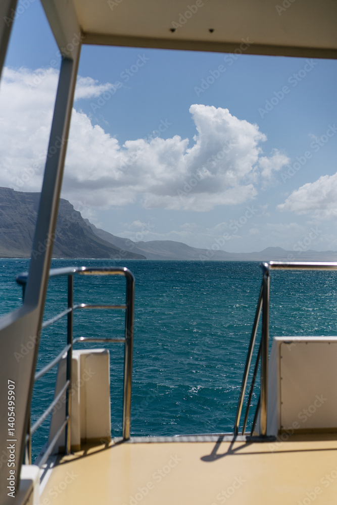 Fototapeta premium view of the sea from a yacht