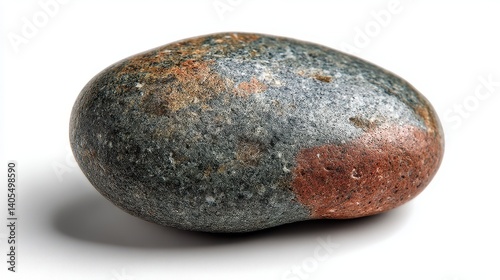 A smooth, multicolored stone with unique textures and patterns.