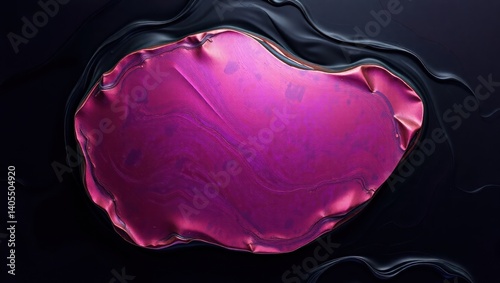 Fluid, abstract,  gem-like,  magenta,  smooth,  dark background,  modern design