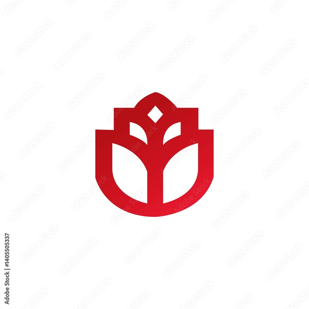 Obraz premium Flower art vector logo template design