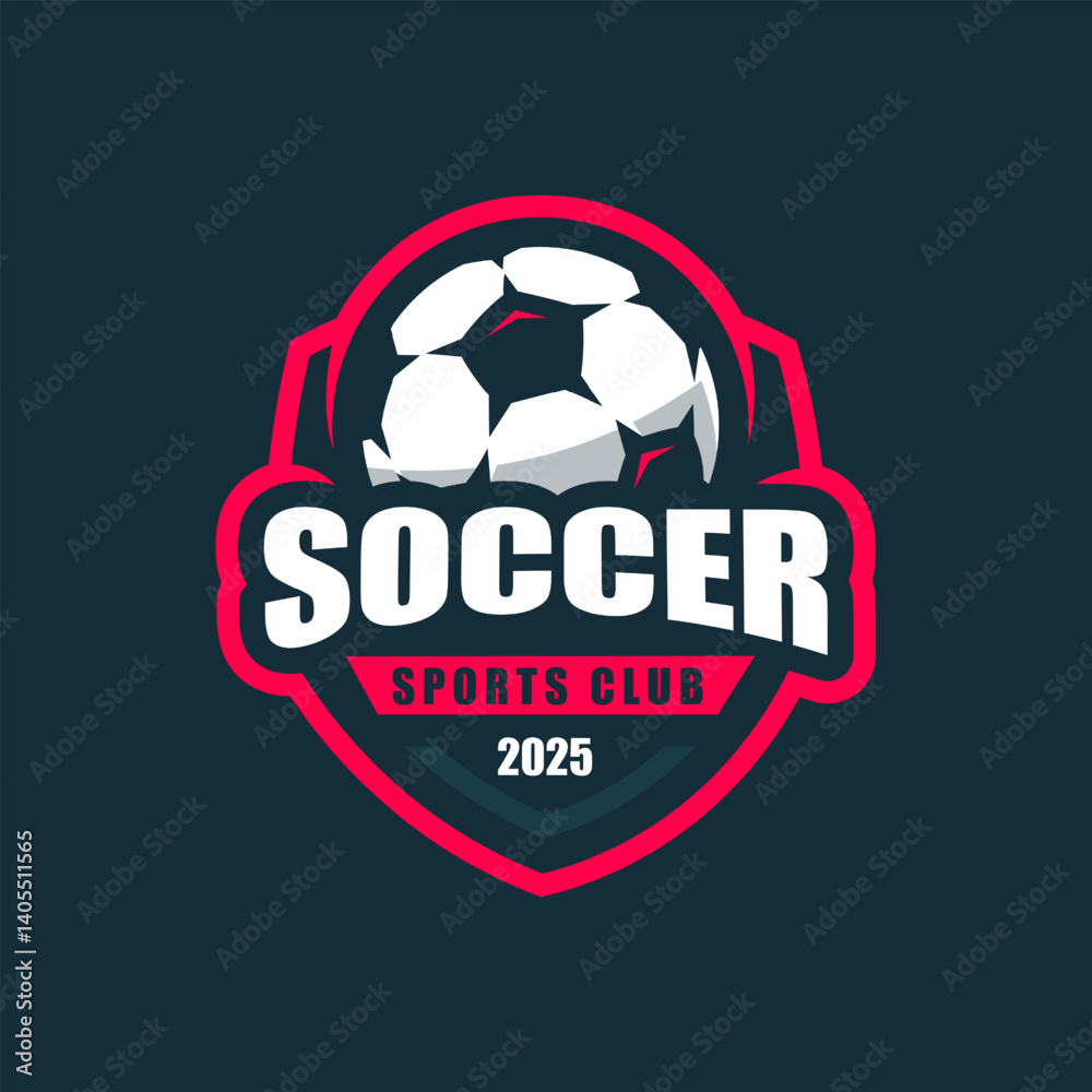 football logo with ball in shield football logo with ball in shield