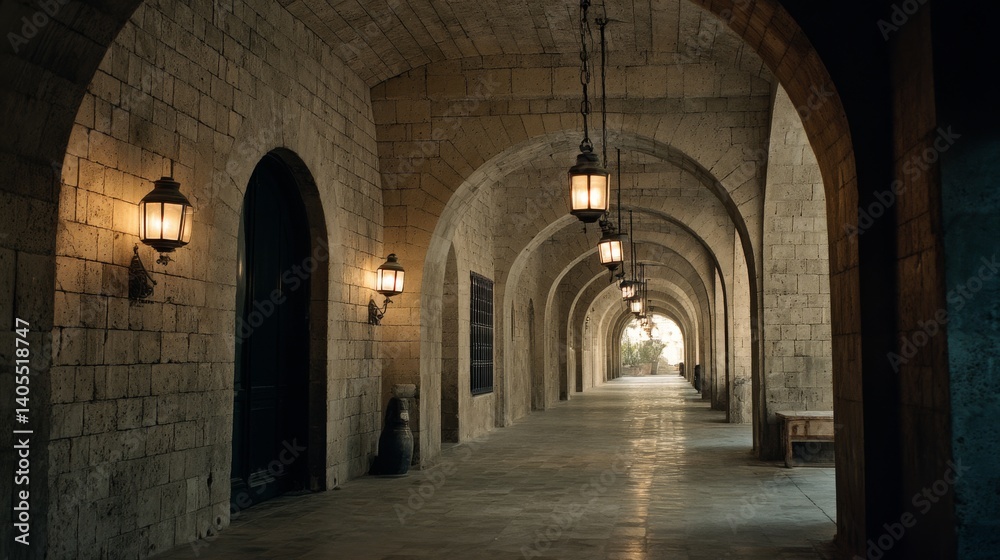 Sunlight streams through ornate lampposts along a serene stone archway, casting soft shadows and highlighting the timelessness of the architecture. Sunlight streams through ornate lampposts along a serene stone archway, casting soft shadows and highlighting the timelessness of the architecture.