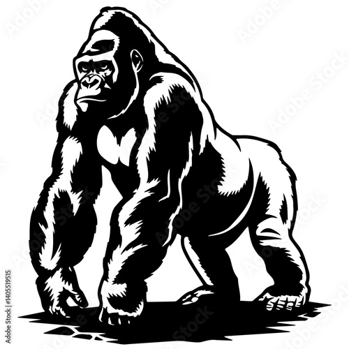 Powerful Gorilla victor Illustration